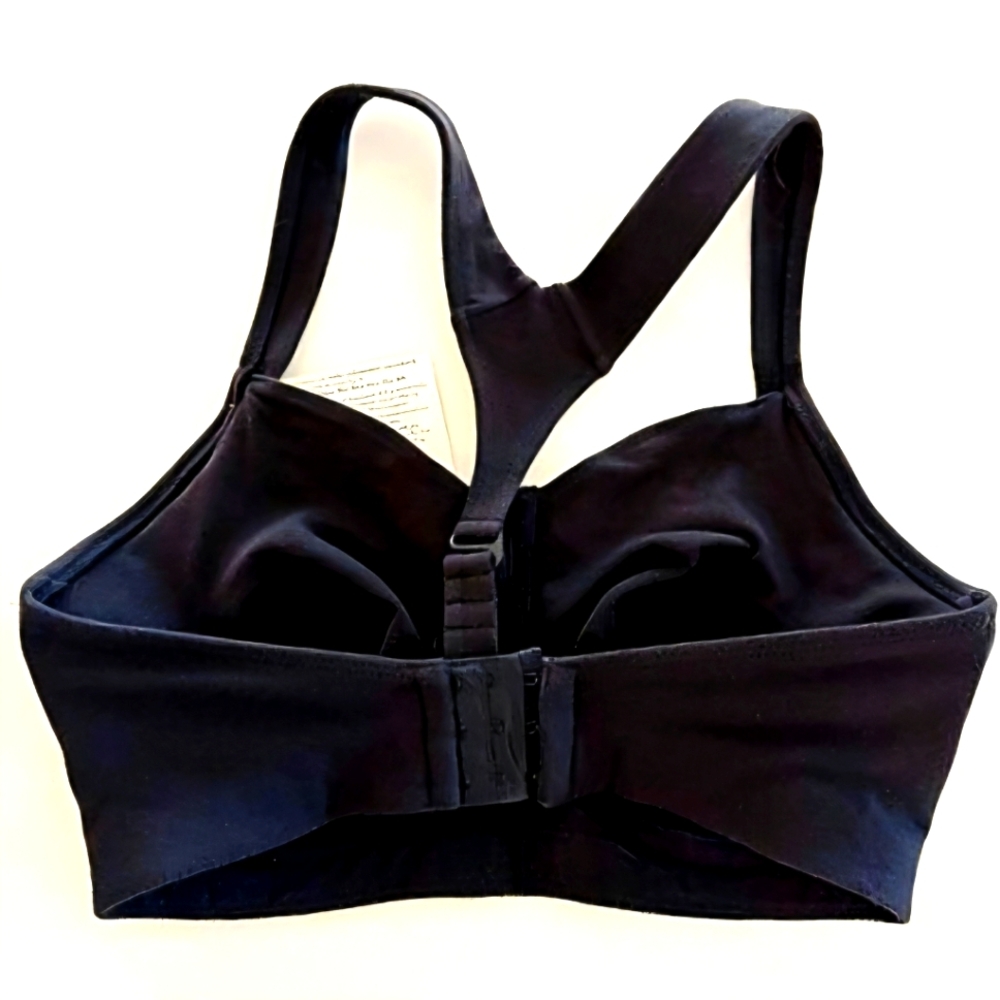 Natori NWOT Black Stretch Cotton Sports Bra Racerback, Max Support 34DD 34E - Picture 2 of 6